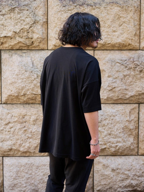 Vertical T-shirt 【Deep Black】 - PRY