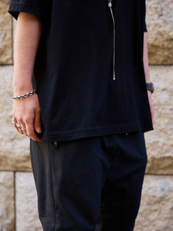 Vertical T-shirt 【Deep Black】 - PRY