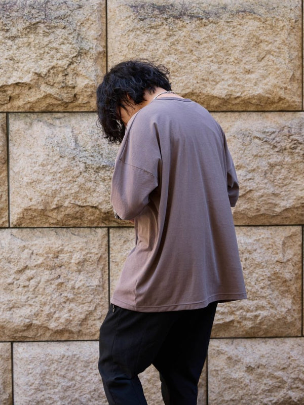 Vertical T-shirt 【Nudy Taupe】 - PRY