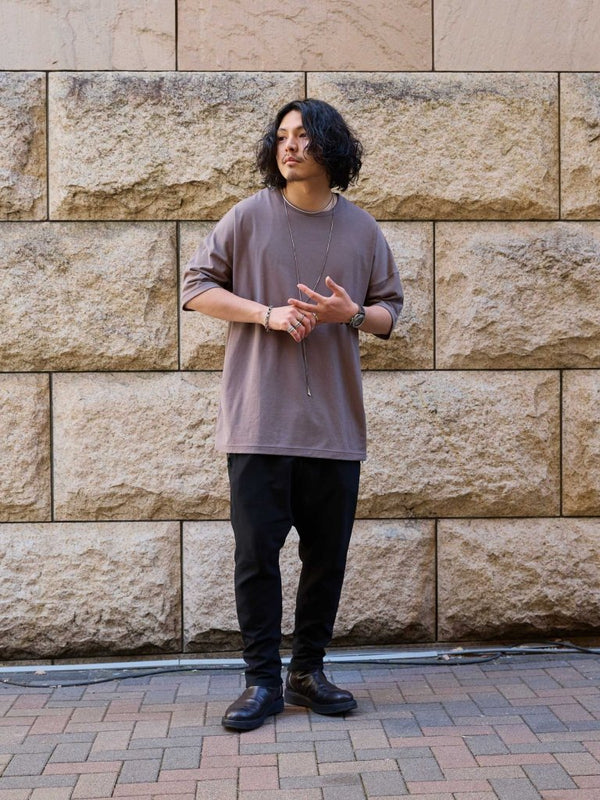 Vertical T-shirt 【Nudy Taupe】 - PRY