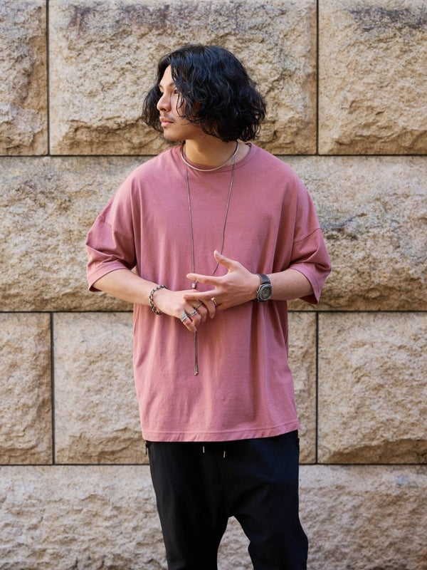 Vertical T-shirt 【Smoky Pink】 - PRY