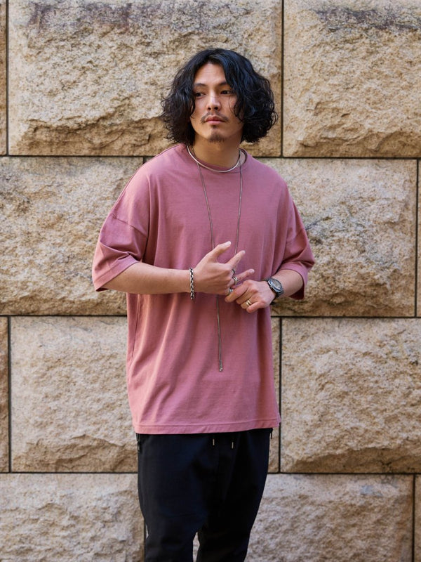 Vertical T-shirt 【Smoky Pink】 - PRY