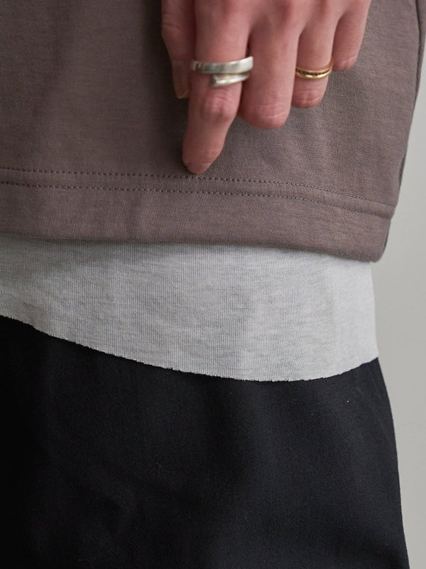 Vertical T-shirt 【Smoky Pink】 - PRY