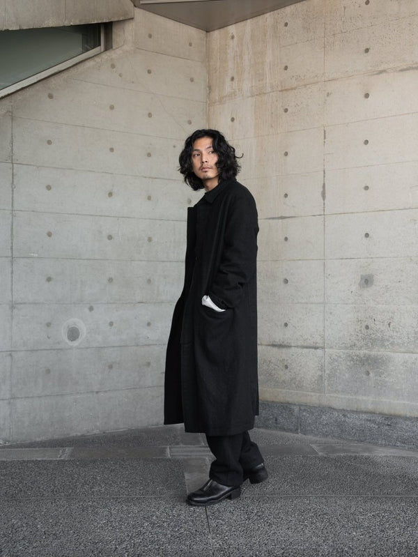 Washed Serge Overcoat [尾州ウール] - PRY