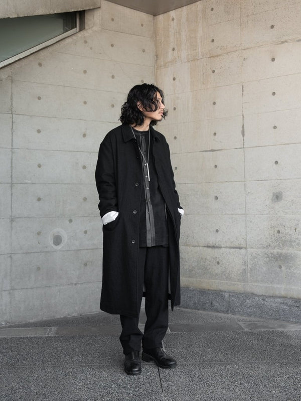 Washed Serge Overcoat [尾州ウール] - PRY