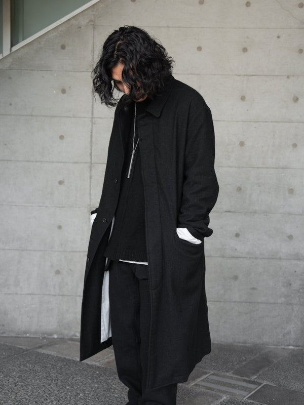 Washed Serge Overcoat [尾州ウール] - PRY