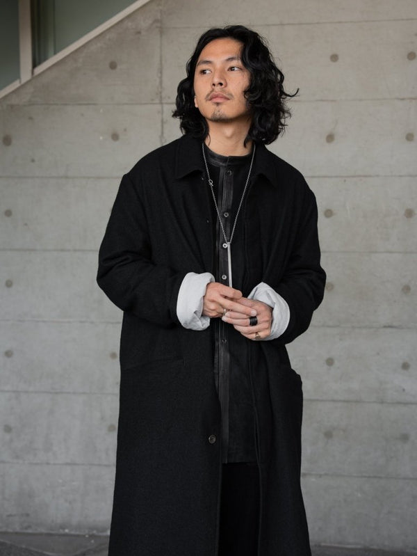 Washed Serge Overcoat [尾州ウール] - PRY