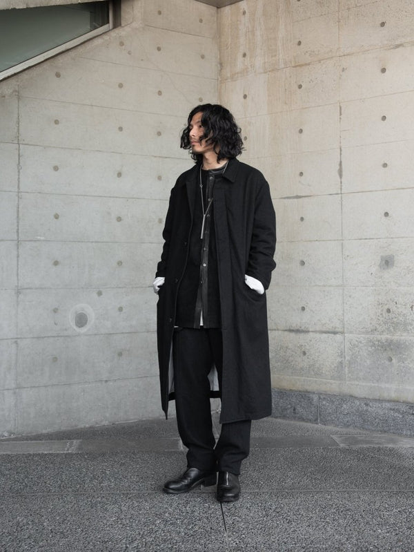 Washed Serge Overcoat [尾州ウール] - PRY
