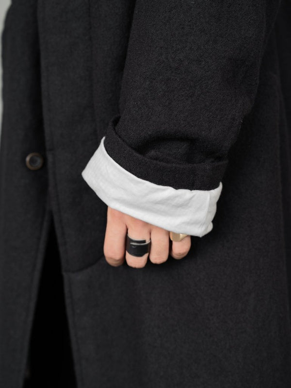 Washed Serge Overcoat [尾州ウール] - PRY