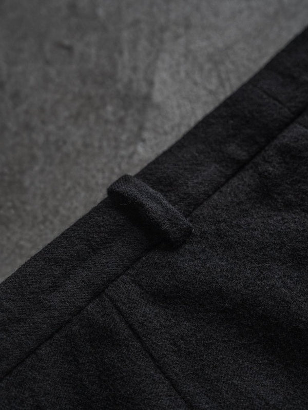 Washed Serge Sarouel Wide Pants【black】 - PRY