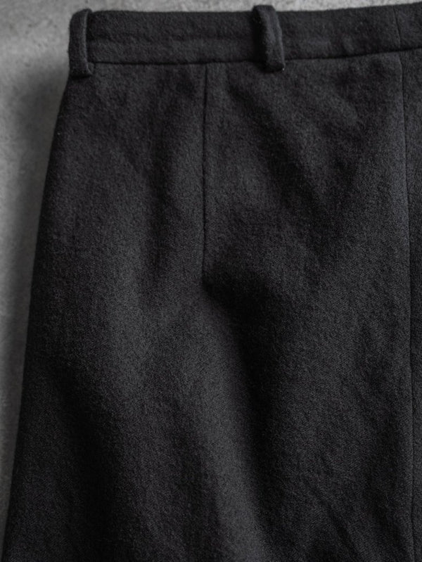 Washed Serge Sarouel Wide Pants【black】 - PRY
