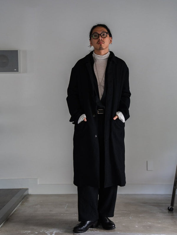 Washed Serge Sarouel Wide Pants【black】 - PRY