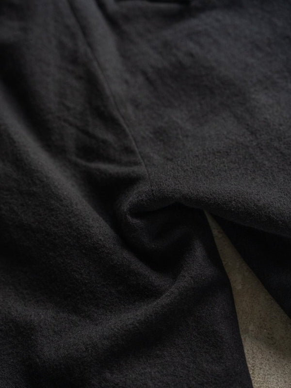 Washed Serge Sarouel Wide Pants【black】 - PRY