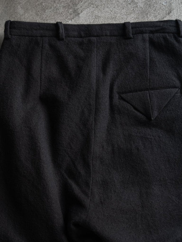 Washed Serge Sarouel Wide Pants【black】 - PRY