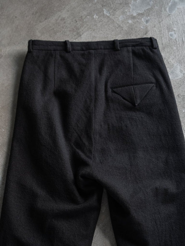 Washed Serge Sarouel Wide Pants【black】 - PRY