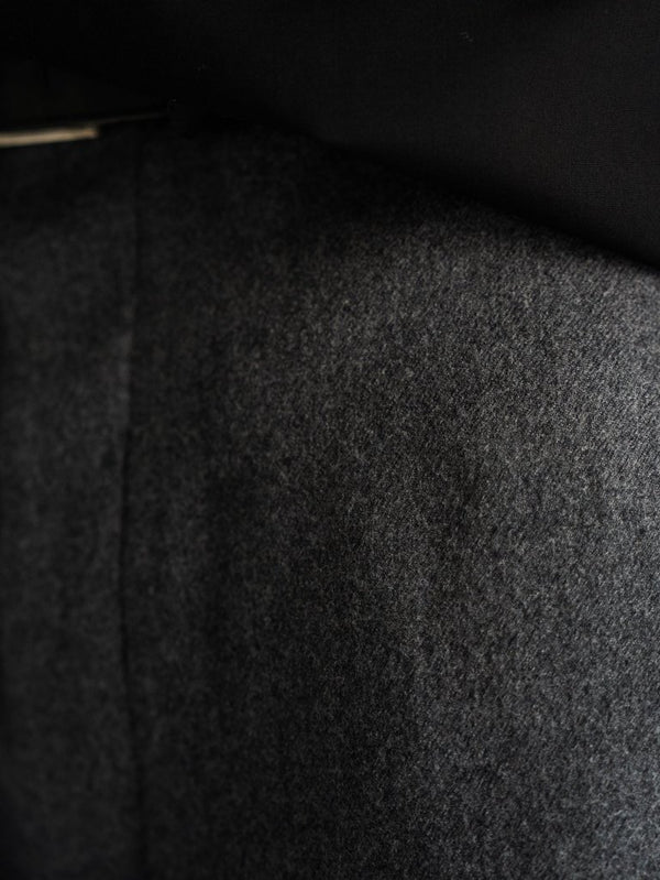 Washed Serge Sarouel Wide Pants【dark gray】 - PRY