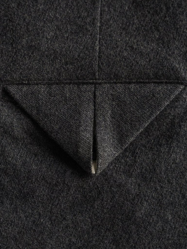 Washed Serge Sarouel Wide Pants【dark gray】 - PRY