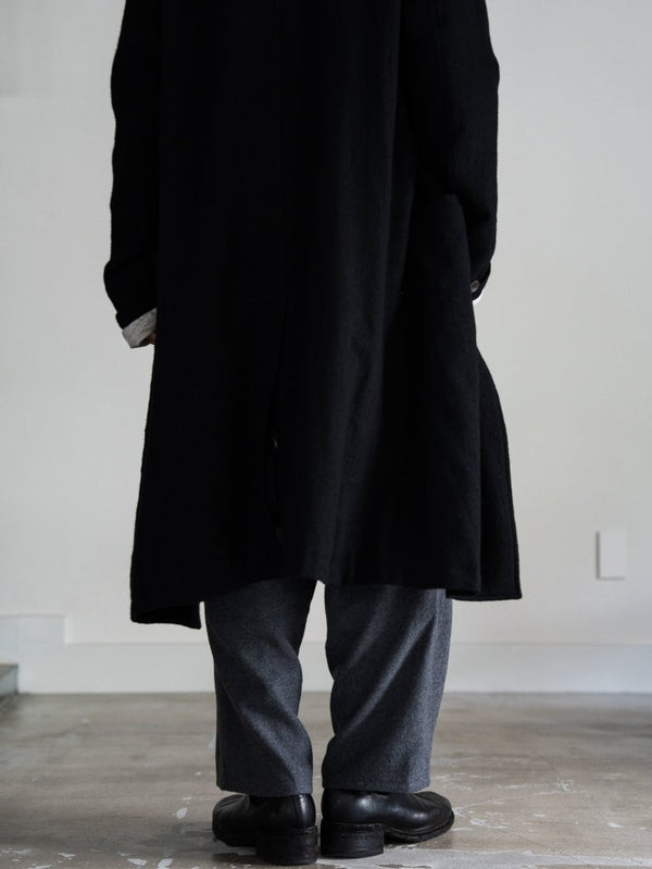 Washed Serge Sarouel Wide Pants【dark gray】 - PRY