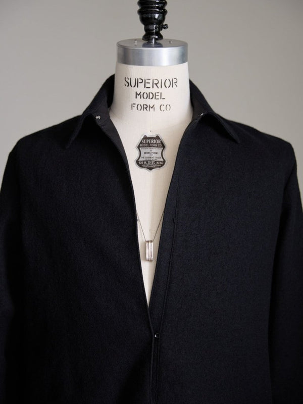 Washed Serge Vareuse Shirt Jacket 【black】 - PRY
