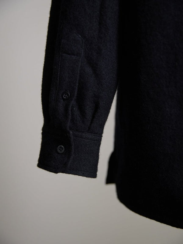 Washed Serge Vareuse Shirt Jacket 【black】 - PRY