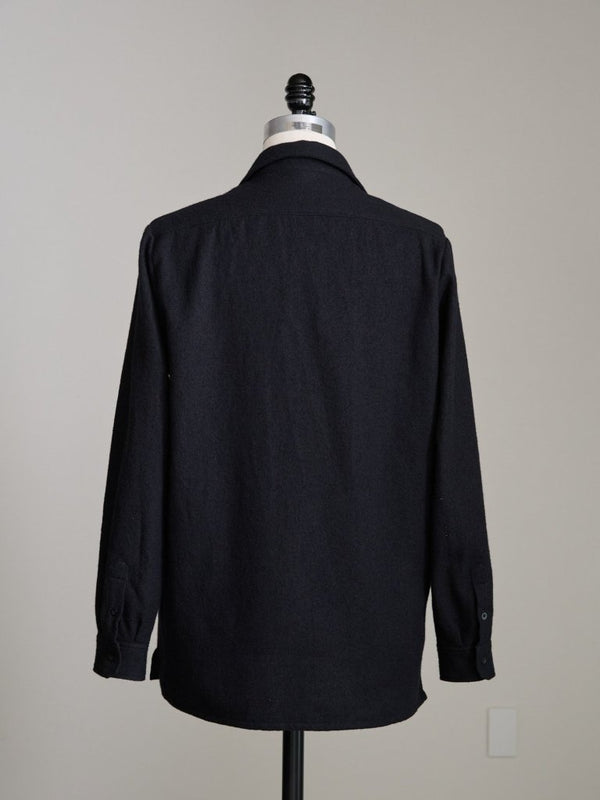 Washed Serge Vareuse Shirt Jacket 【black】 - PRY