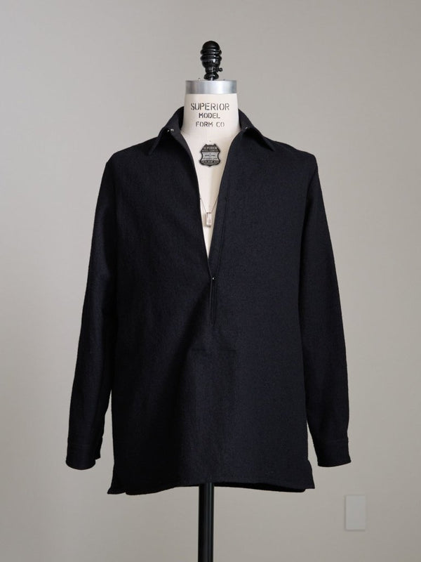 Washed Serge Vareuse Shirt Jacket 【black】 - PRY