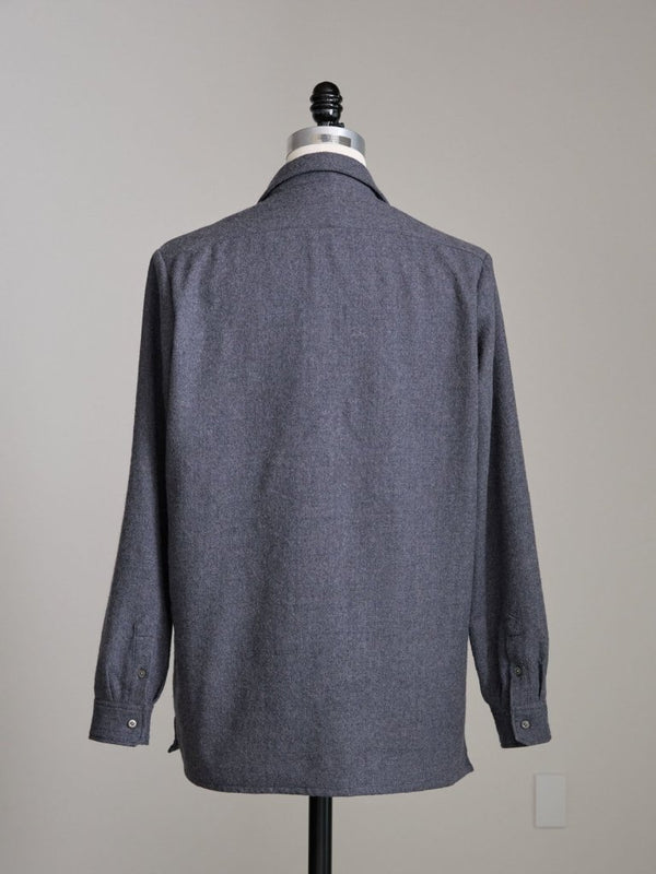 Washed Serge Vareuse Shirt Jacket【dark gray】 - PRY