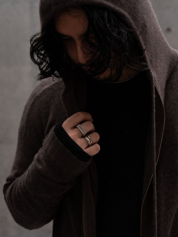 Woven Signet Ring [k10 gold+slv925] - PRY