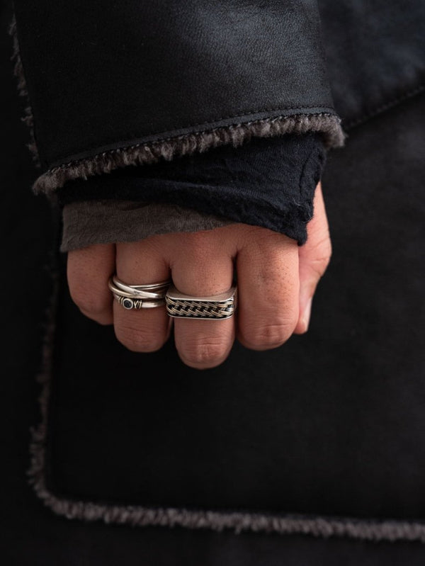 Woven Signet Ring [k10 gold+slv925] - PRY