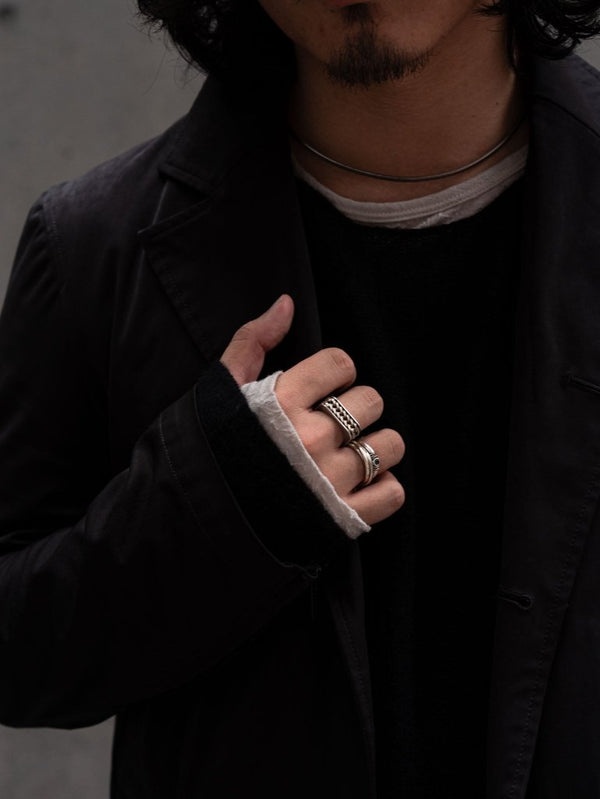 Woven Signet Ring [k10 gold+slv925] - PRY