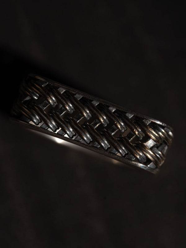 Woven Signet Ring [k10 gold+slv925] - PRY
