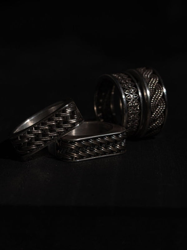 Woven Signet Ring [k10 gold+slv925] - PRY
