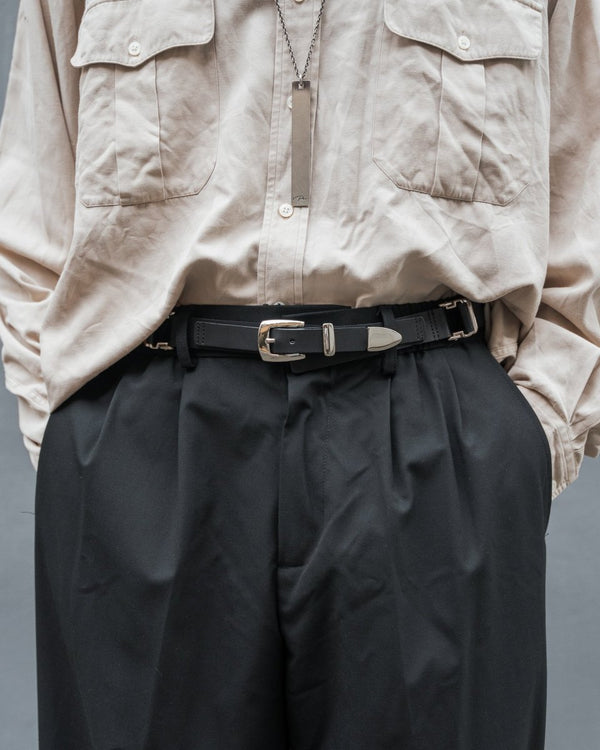 PRY / Metal Buckle Leather Belt - PRY / プライ