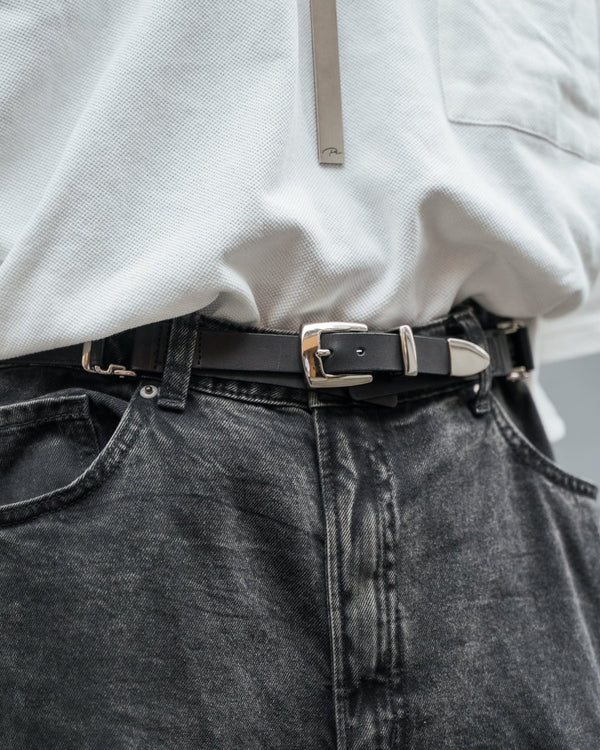 PRY / Metal Buckle Leather Belt - PRY / プライ