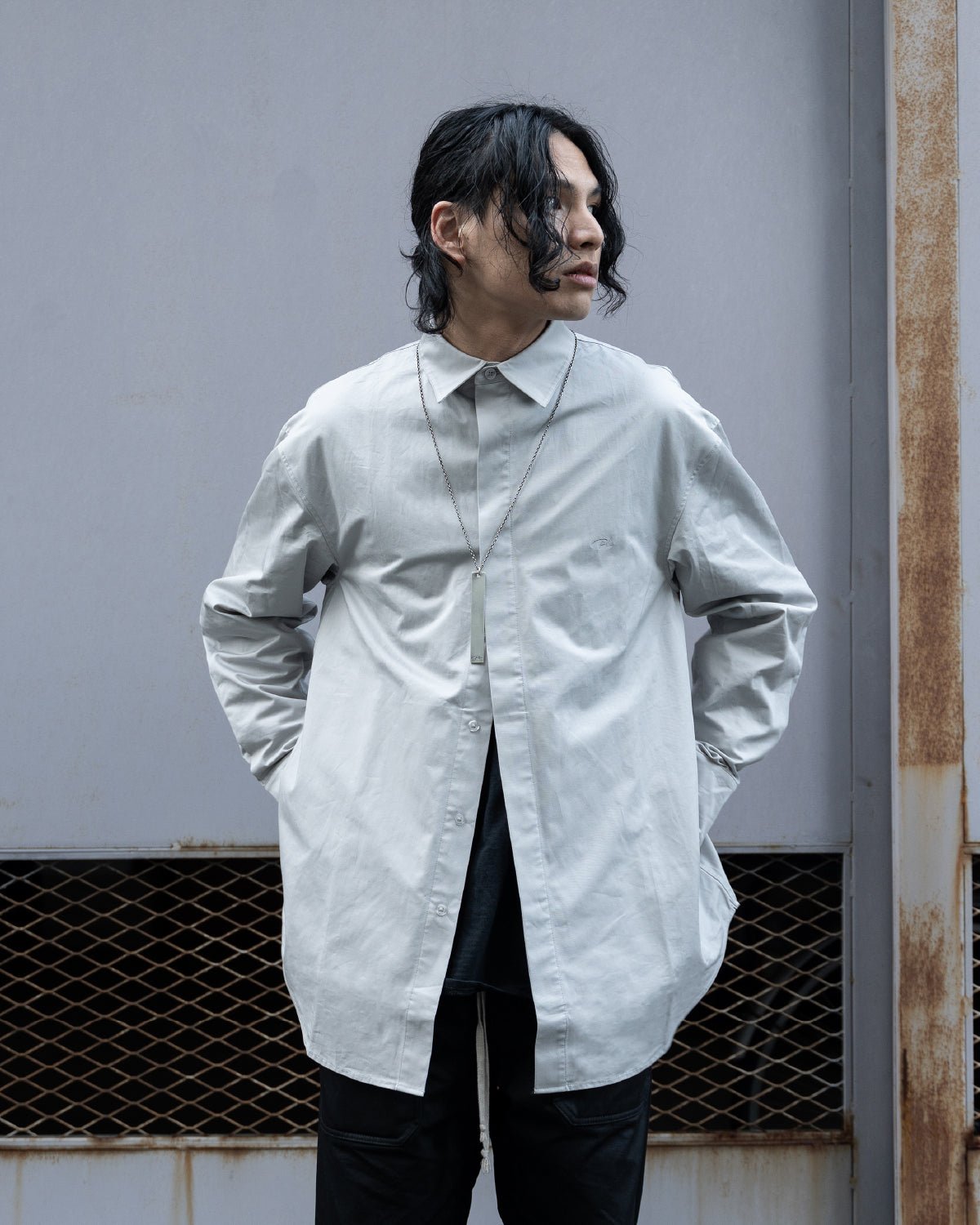PRY / Oversized Shirt Jacket [gray]
