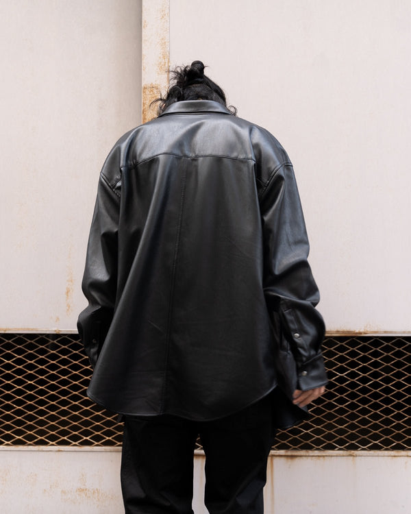 PRY / Oversized Shirt Jacket [leather] - PRY / プライ