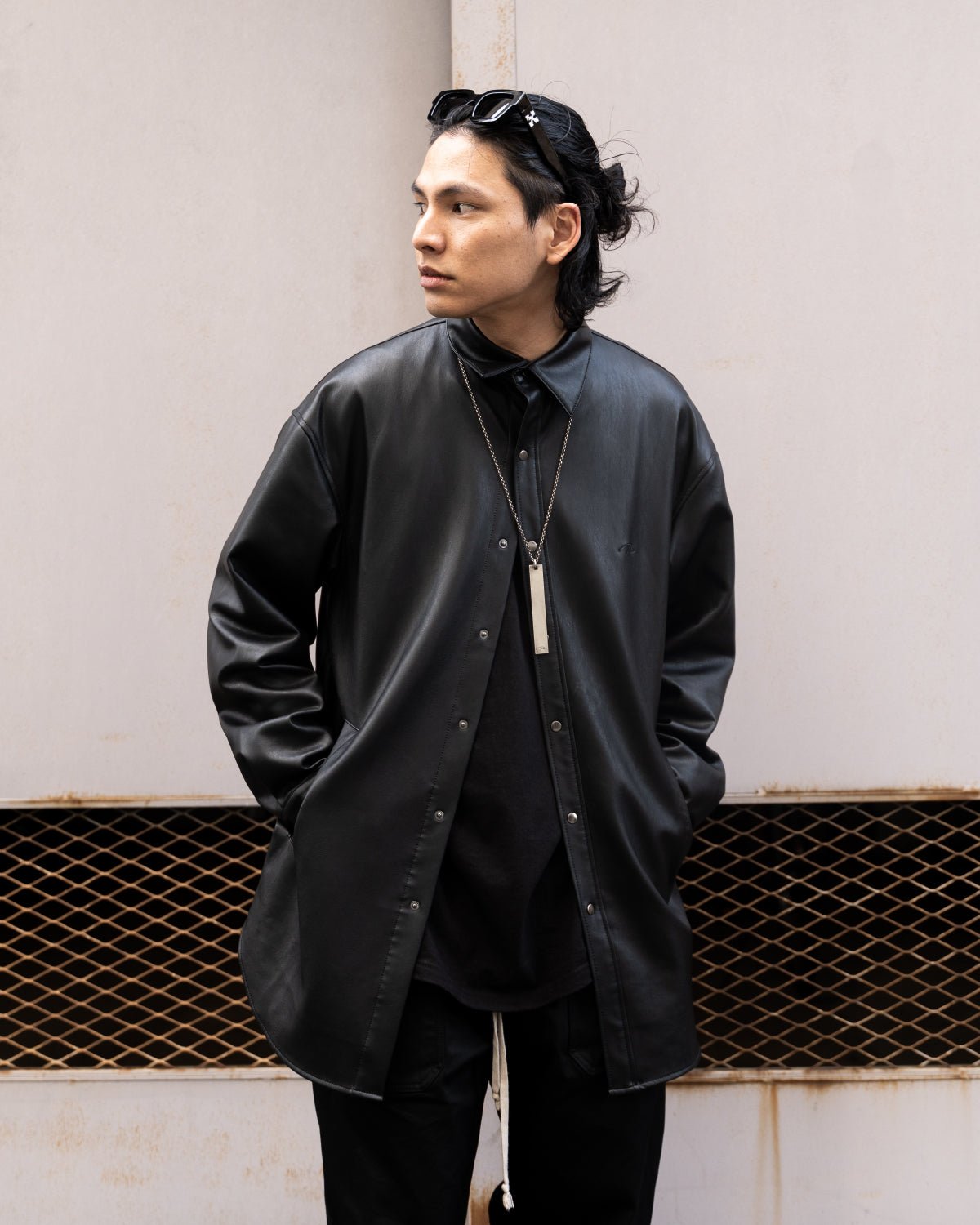 PRY / Oversized Shirt Jacket [leather]