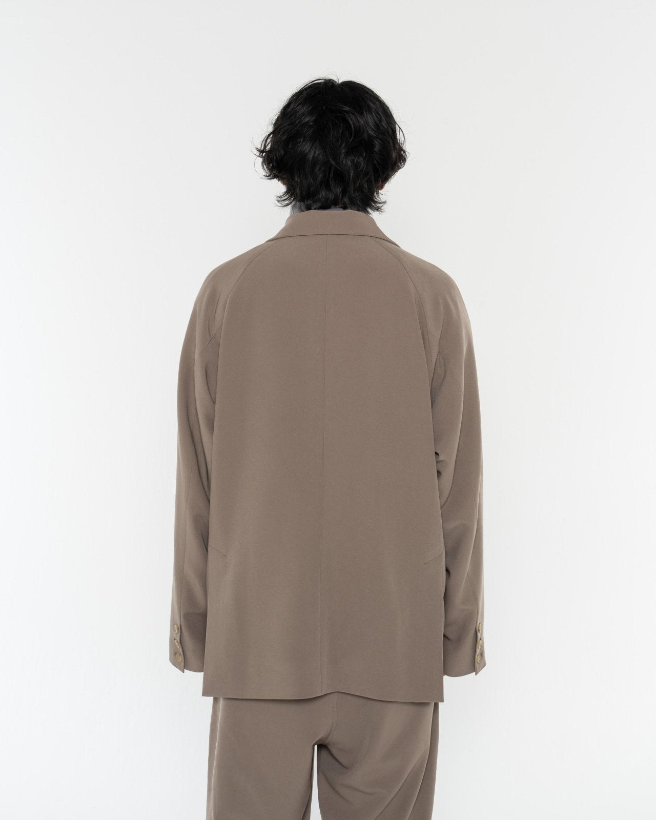 Taupe Oversized Double Breasted Jacket - PRY / プライ